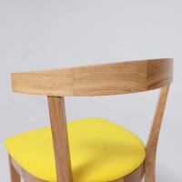 Стул БАРИ, желтый велюр/светлый дуб купить в Минске